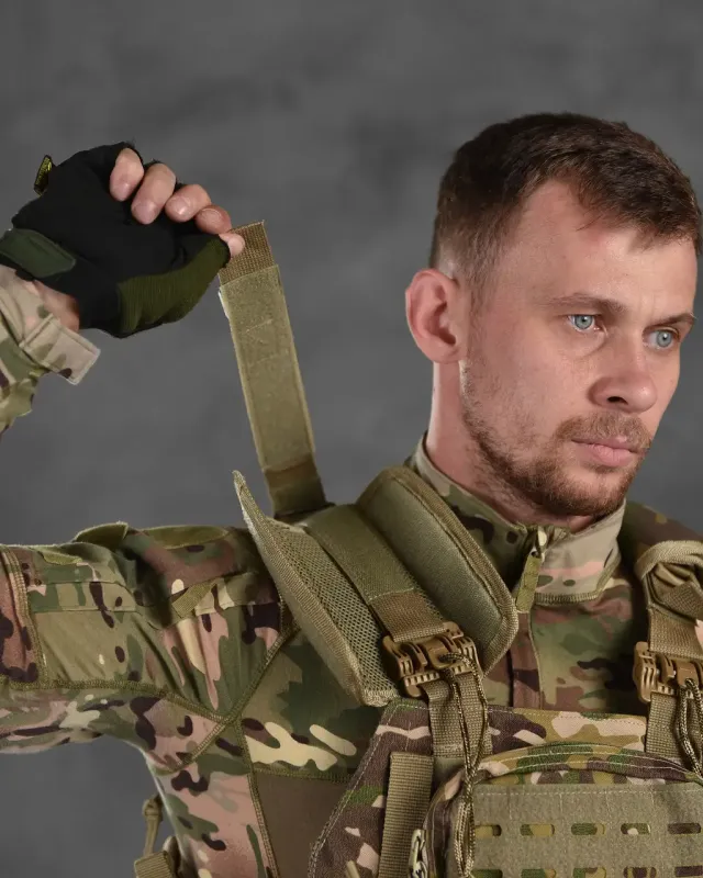 Плитоноска 4 точки быстрого сброса мультикам Attack с напашником