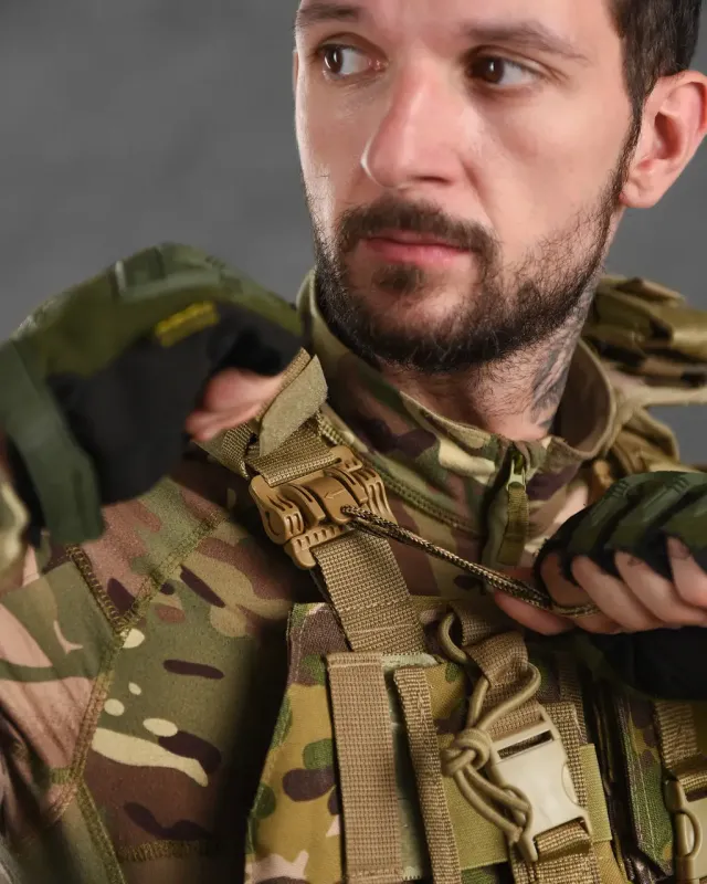 Плитоноска 4 точки быстрого сброса мультикам Singl Sword  с напашником