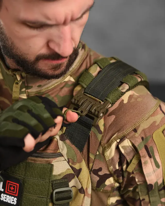 Военная увеличенная плитоноска 35х28 4 точки сброса