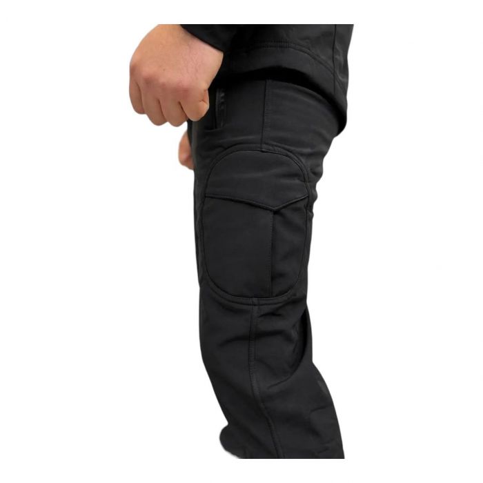 Тактический костюм Eagle Soft Shell, черный, на флисе (2361631956)