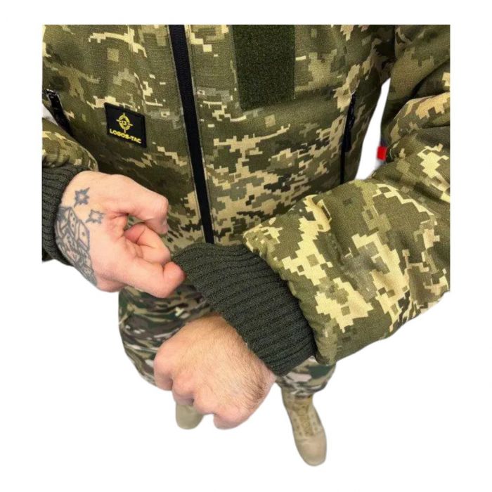 Военно-тактический бушлат Logos-Tac, пиксель, водооталкивающий, ткань «Рип-стоп» (2415393315)