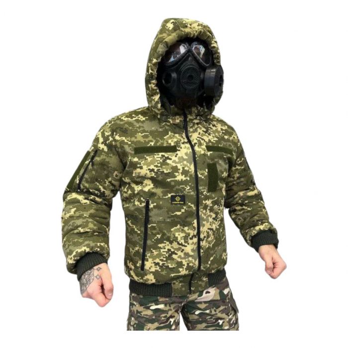 Военно-тактический бушлат Logos-Tac, пиксель, водооталкивающий, ткань «Рип-стоп» (2415393315)
