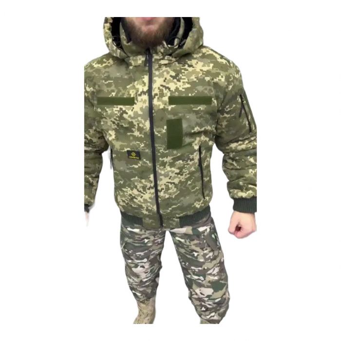 Военно-тактический бушлат Logos-Tac, пиксель, водооталкивающий, ткань «Рип-стоп» (2415393315)