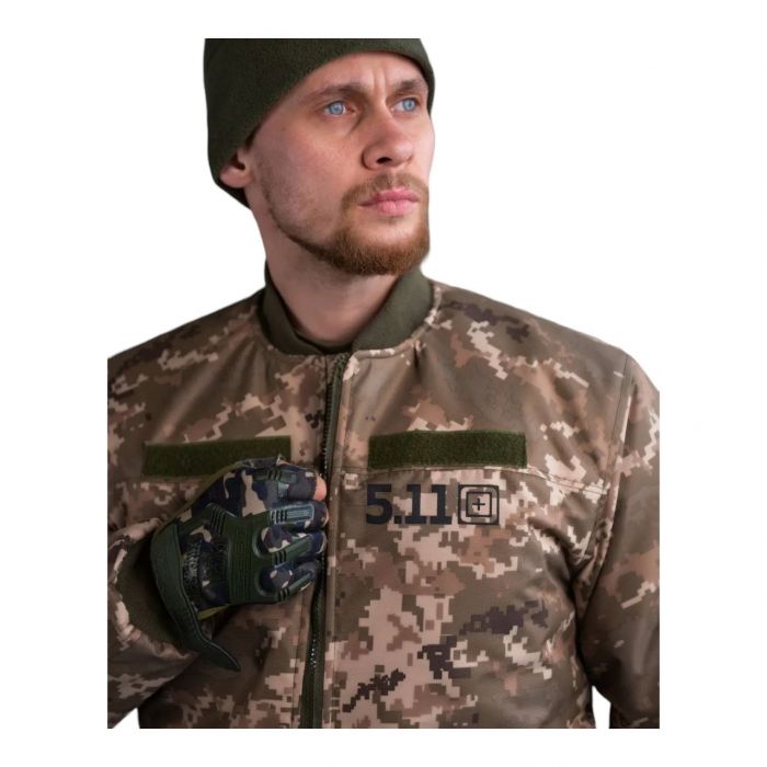 Военно-тактическая куртка-бомбер 5.11 Tactical, пиксель, водоотталкивающий, ткань «Мембрана» (135264393)