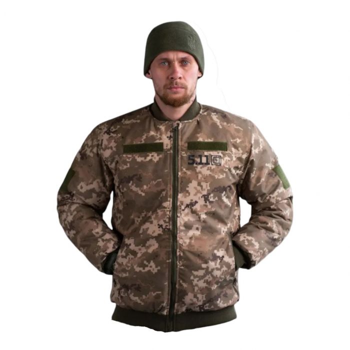 Военно-тактическая куртка-бомбер 5.11 Tactical, пиксель, водоотталкивающий, ткань «Мембрана» (135264393)