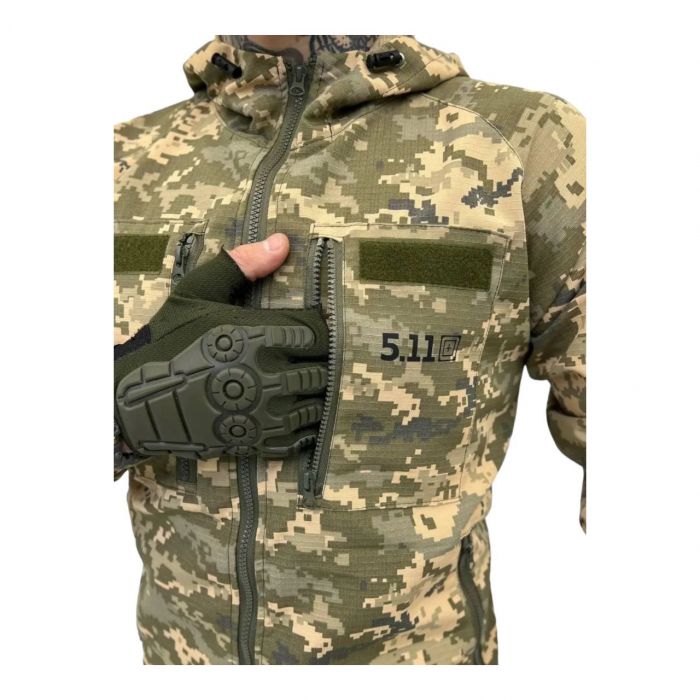 Военно-тактическая куртка 5.11 Tactical, пиксель, демисезон, рип-стоп (1480470970)