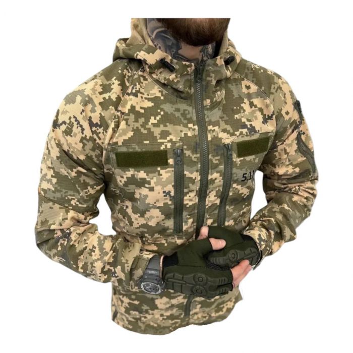 Военно-тактическая куртка 5.11 Tactical, пиксель, демисезон, рип-стоп (1480470970)